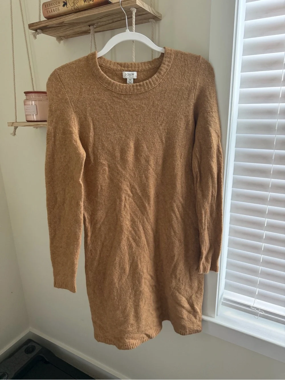 J. Crew Tan Knit Crewneck Sweater